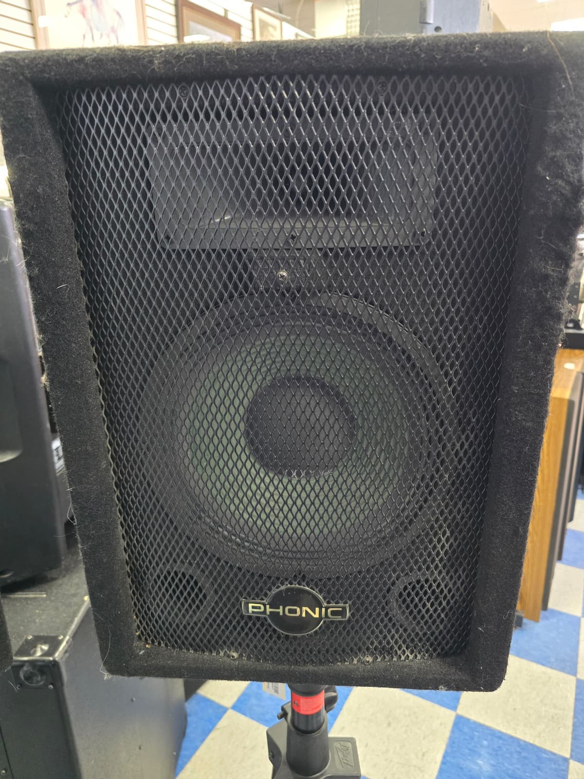 Phonic PA Speakers Pair w/ Stands - Professional Sound System 2