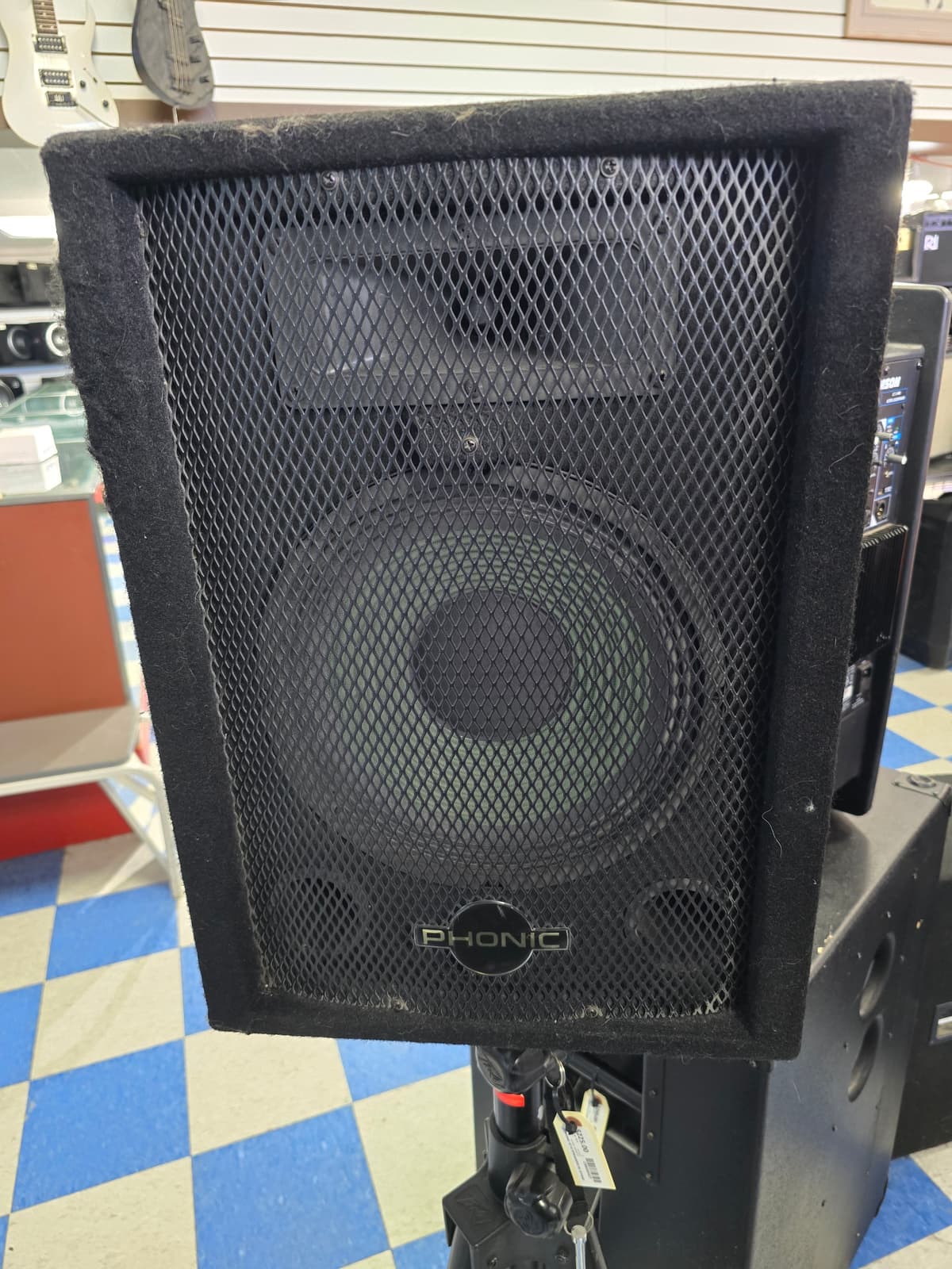 Phonic PA Speakers Pair w/ Stands - Professional Sound System 3